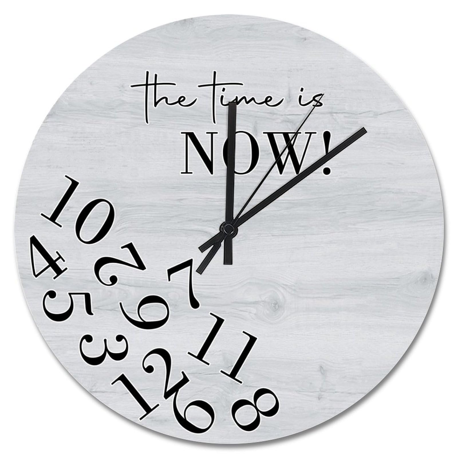 Horloge murale en bois 38 cm silencieuse pour salon et bureau chic