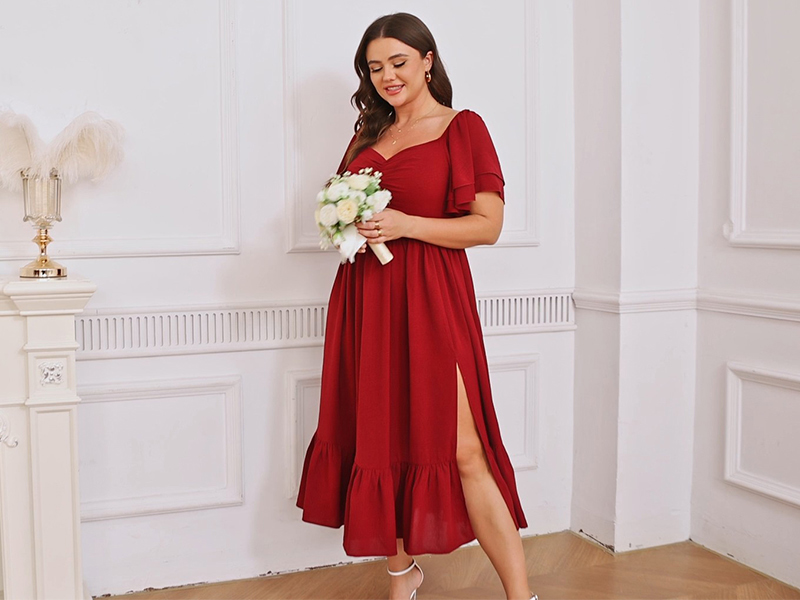 plus size red holiday dresses Piper Plus Size Red Short Sleeve Midaxi Dress Hello Curve
