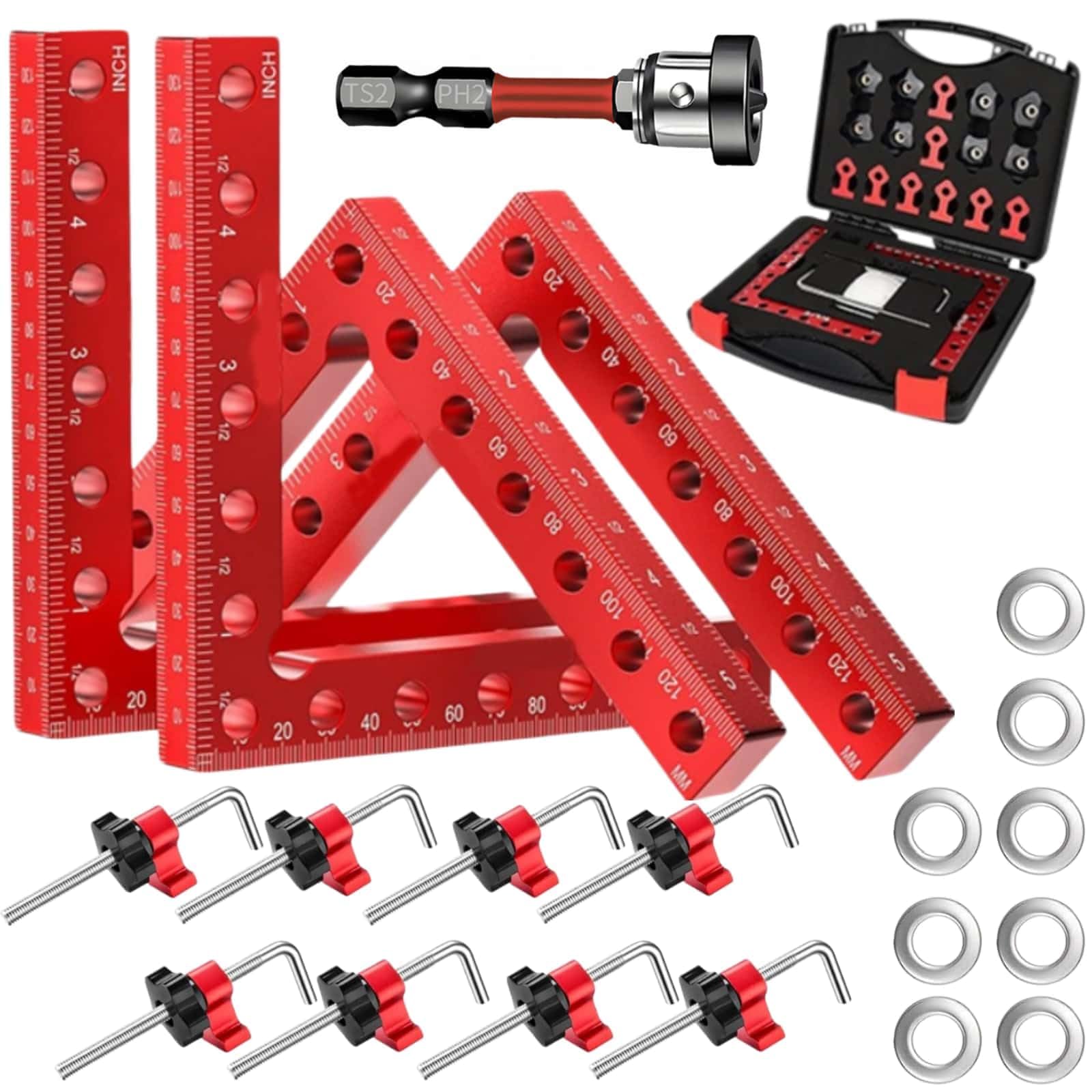 XWHLXY 90 Degree Right Angle Positioning Square Clamp,Square Fix Tool,4Sets