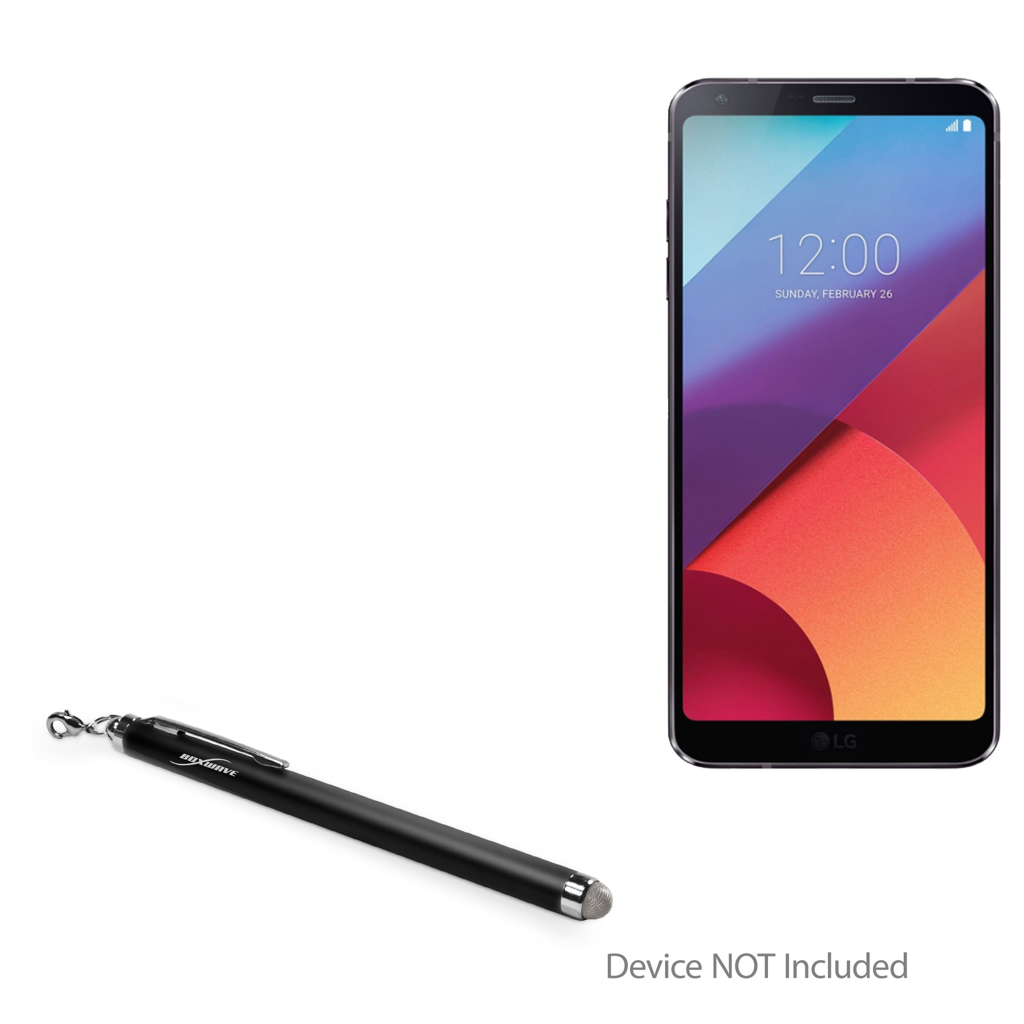 BoxWave Stylus Pen Compatible with LG V30 (Stylus Pen EverTouch Capacitive Stylus, Fiber Tip Capacitive Stylus Pen for LG V30 - Jet Black