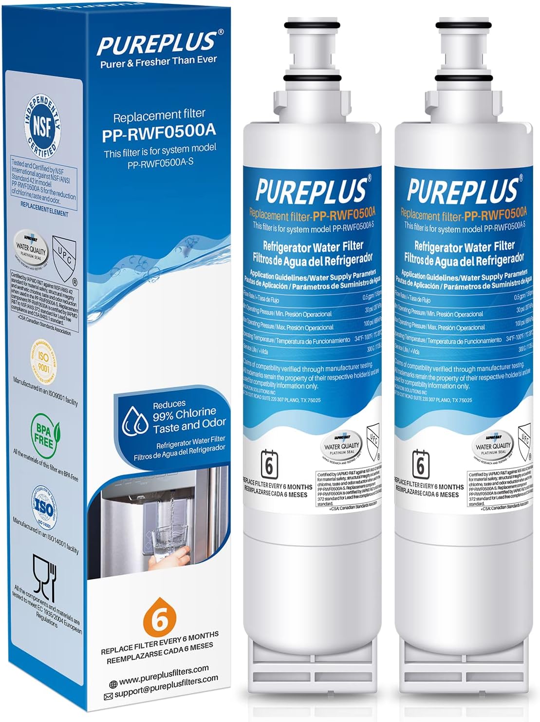 Refresh Replacement Refrigerator Water Filter Compatible