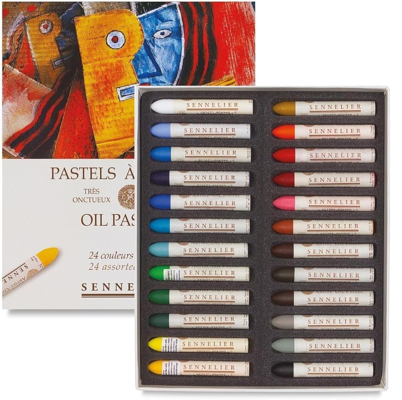 Sennelier Pastele olejne 24 kolory wybór standardowy + 2 karty