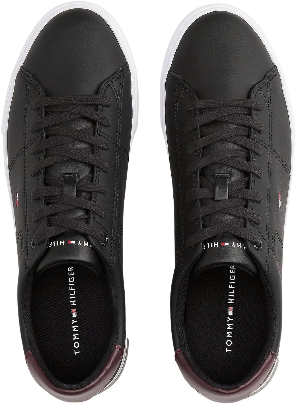 Tommy Hilfiger Herren Vulcanized Sneaker Essential Leather Detail Vulc Schuhe