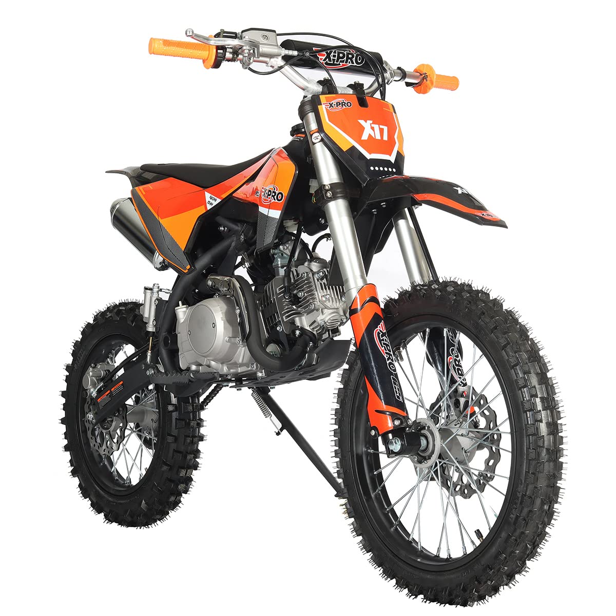 X-PRO X17 125cc Automatic Transmission Dirt Bike with Electric Start, Big 17"/14" Tires!