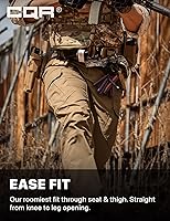 Vista 5 de CQR - Pantalones tácticos tipo cargo para hombre, tejido anti-rasgaduras, resistentes al agua, ligeros, para uso diario, trabajo, senderismo