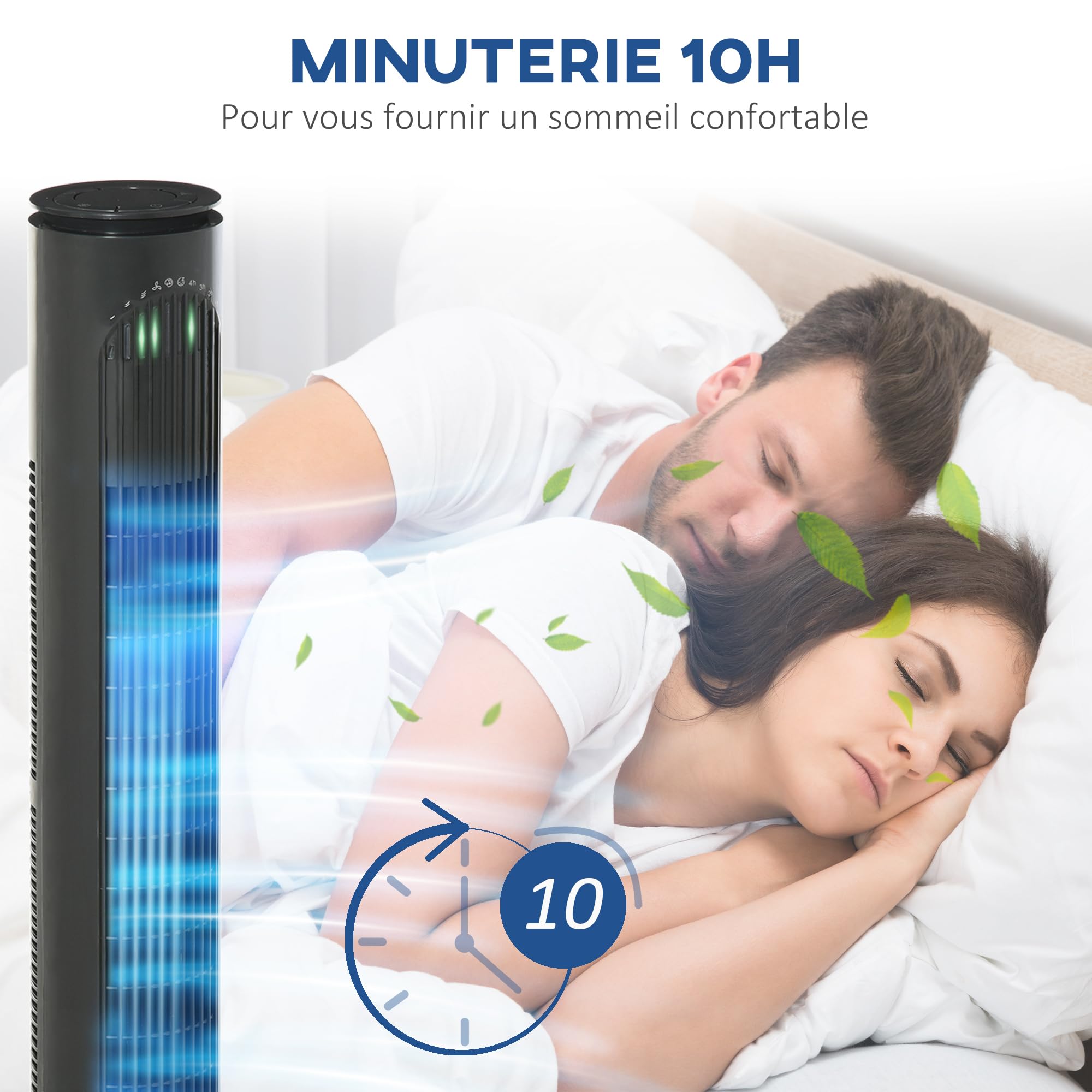 HOMCOM Ventilateur Colonne Silencieux 45 W pour Chambre 77H cm Gris Foncé | Ventilateur Tour, 3 Modes 3 Vitesses, Télécommande, Oscillant 70°, Minuterie