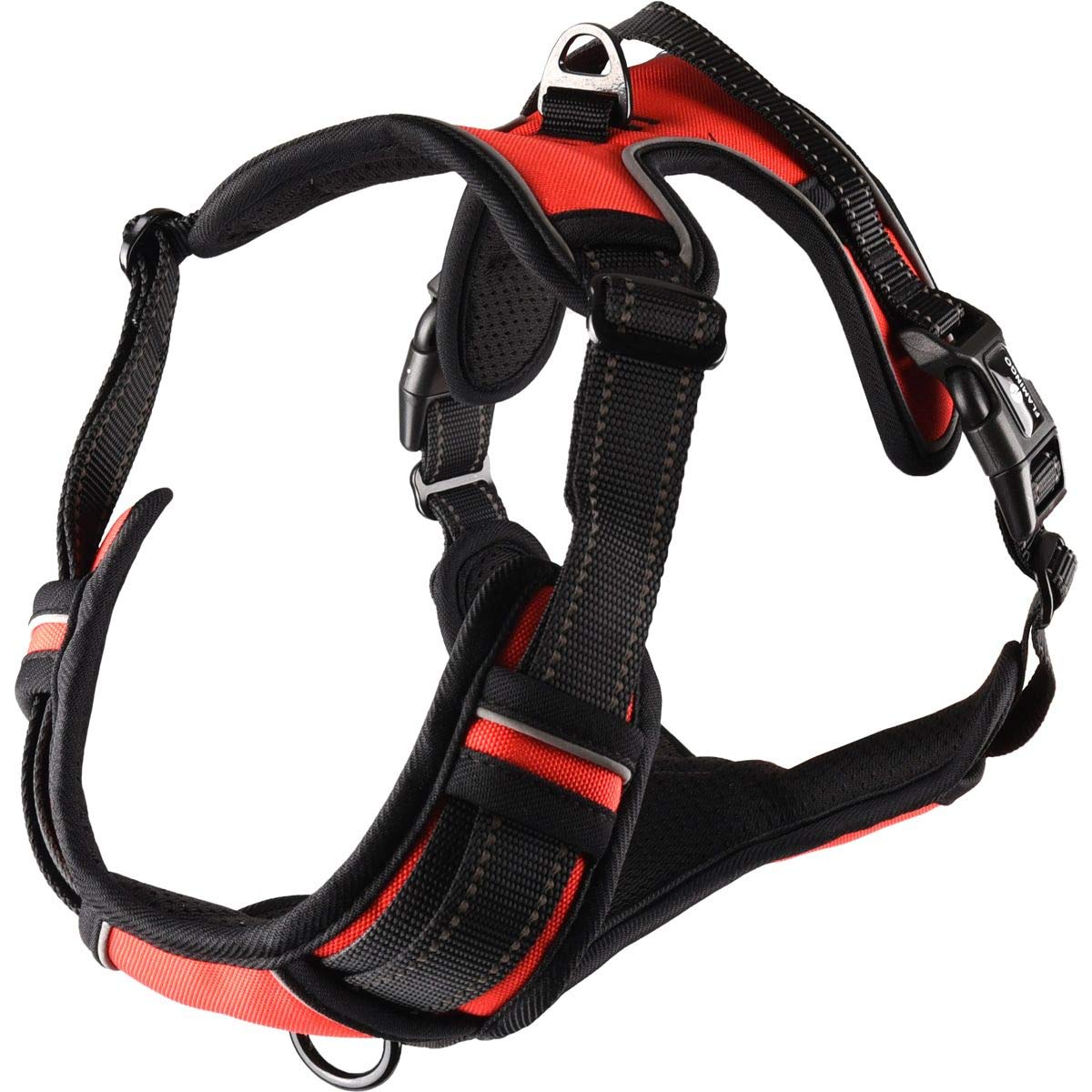 Flamingo Dog Harness Balou Red L 40-62cm 60-85cm 25mm