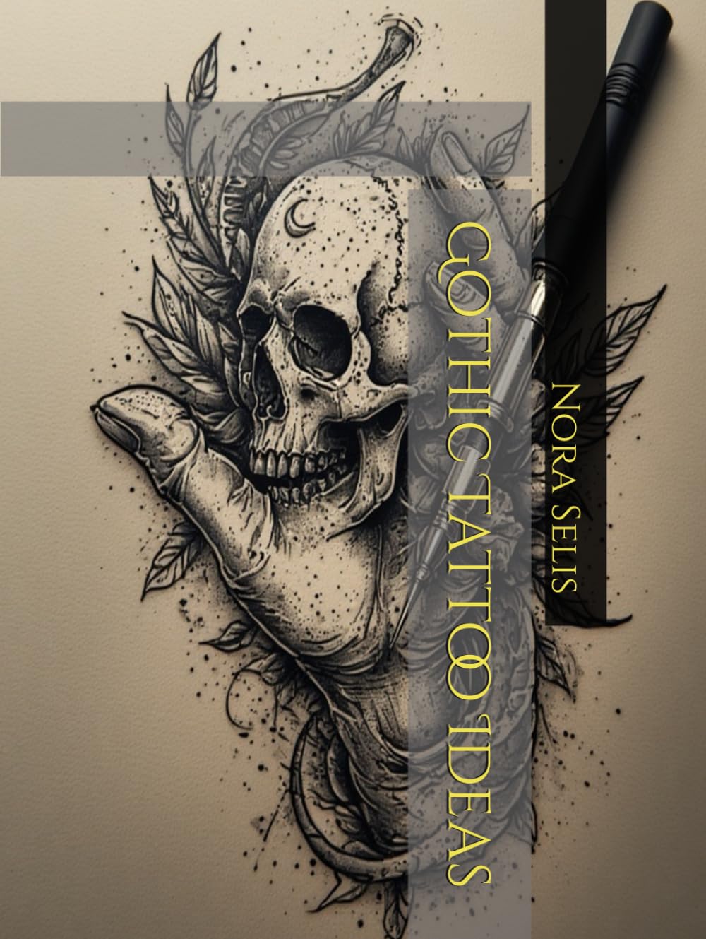 Idées de tatouage gothique : modèle flash dark art et lettrage calligraphique