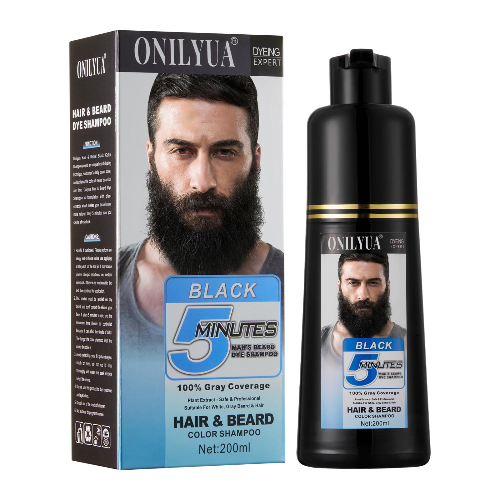 Agthyuve Men's 3-in-1 Hair Dye Shampoo