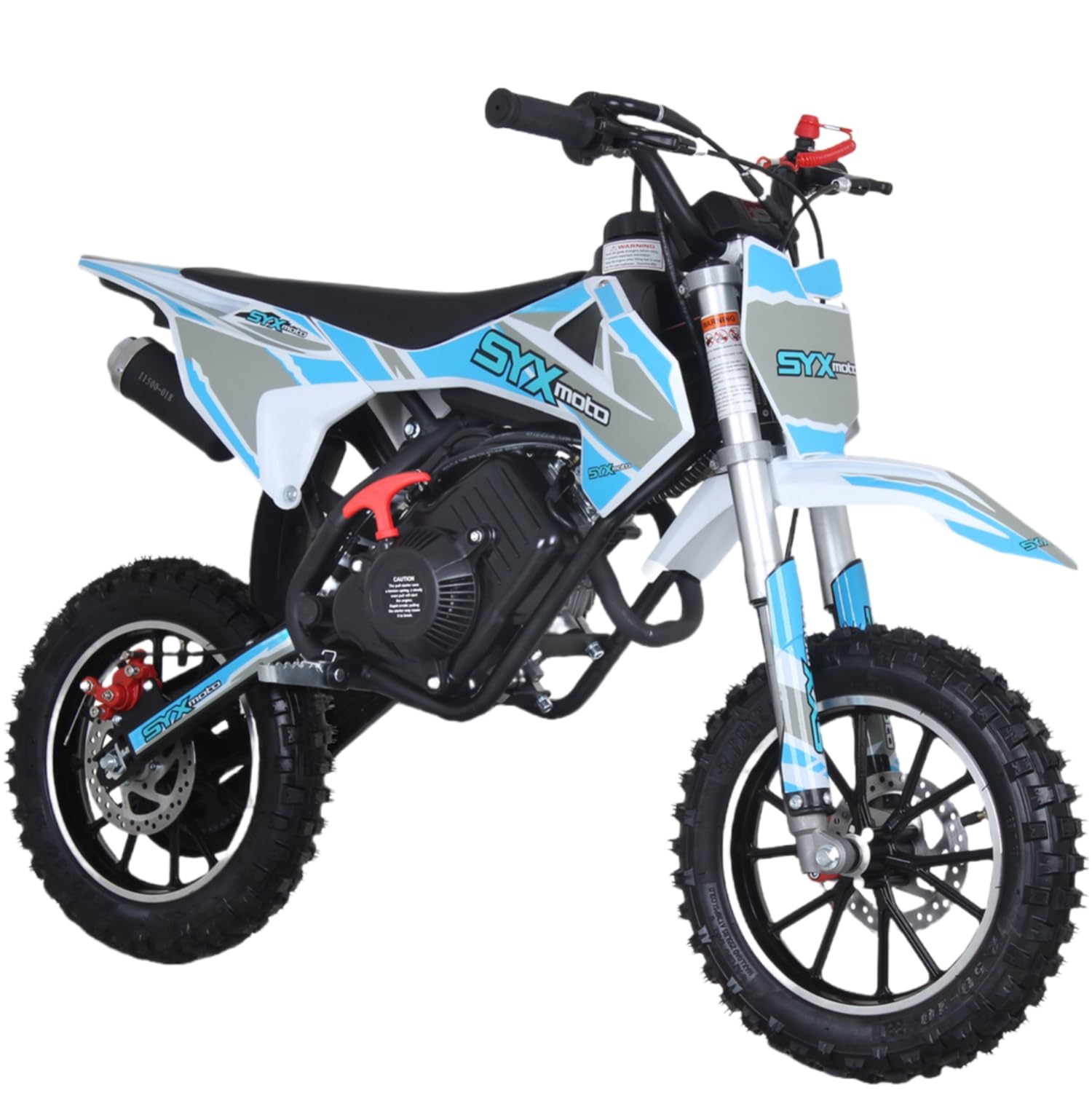 SYX MOTO 60cc Kids Dirt Bike, Gas Powered Mini Bikes, 4 Stroke Off-Road Mini Bikes, Trail Bike with Speeds up to 21.75 MPH, Weight Support Up to 143 LBS (Blue)