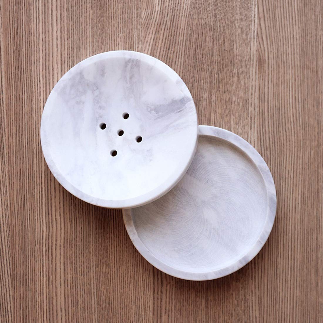 Jabonera Baño Mármol Natural Jabón Doble Plato Fregadero Cuarto de baño bañera Jabonera Jabonera Plato Caja Esponja jabonera Plato escurridor Jabonera Ducha
