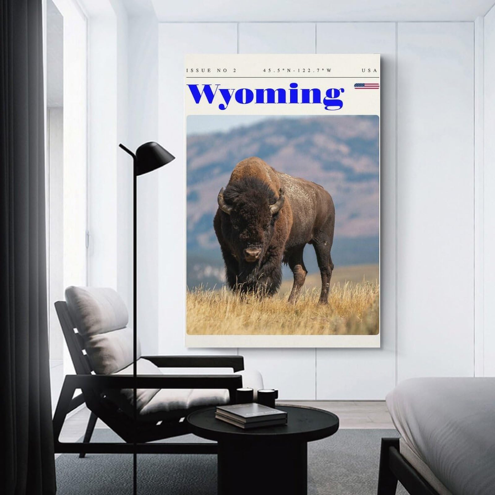 Junmoney Unframe-Style-17 Wyoming Travel Art Wall Picture Print, 24X36inch(60X90cm), For Art Walls, Layered Displays Or Homes, Home Wall Art For Statement Displays
