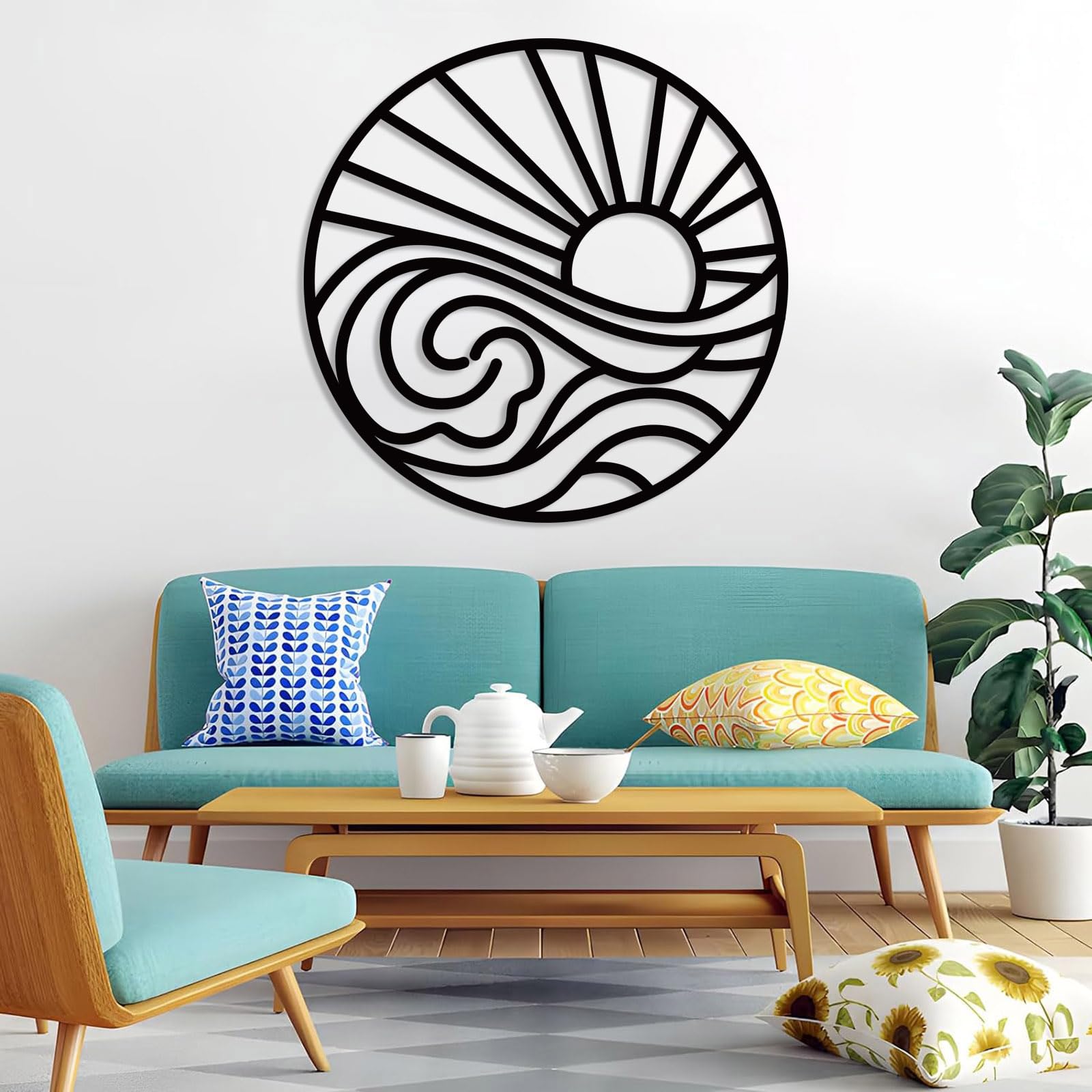 Beach Decor Outdoor Wall Metal Wall Art Fish Indoor Outdoor Patio Home