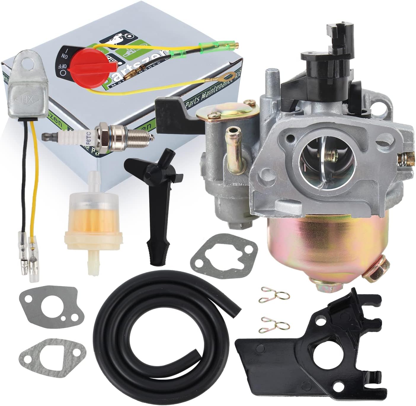 partszenCarburetor for Harbor Freight Pacific HydroStar 212cc 60363 69730 Simpson H326 MS60773 MegaShot MS60753 Kohler 3000 SH265 6.5 HP 196cc 1885305-S Powermate 2400psi PW0102405 P-RTT-196MD