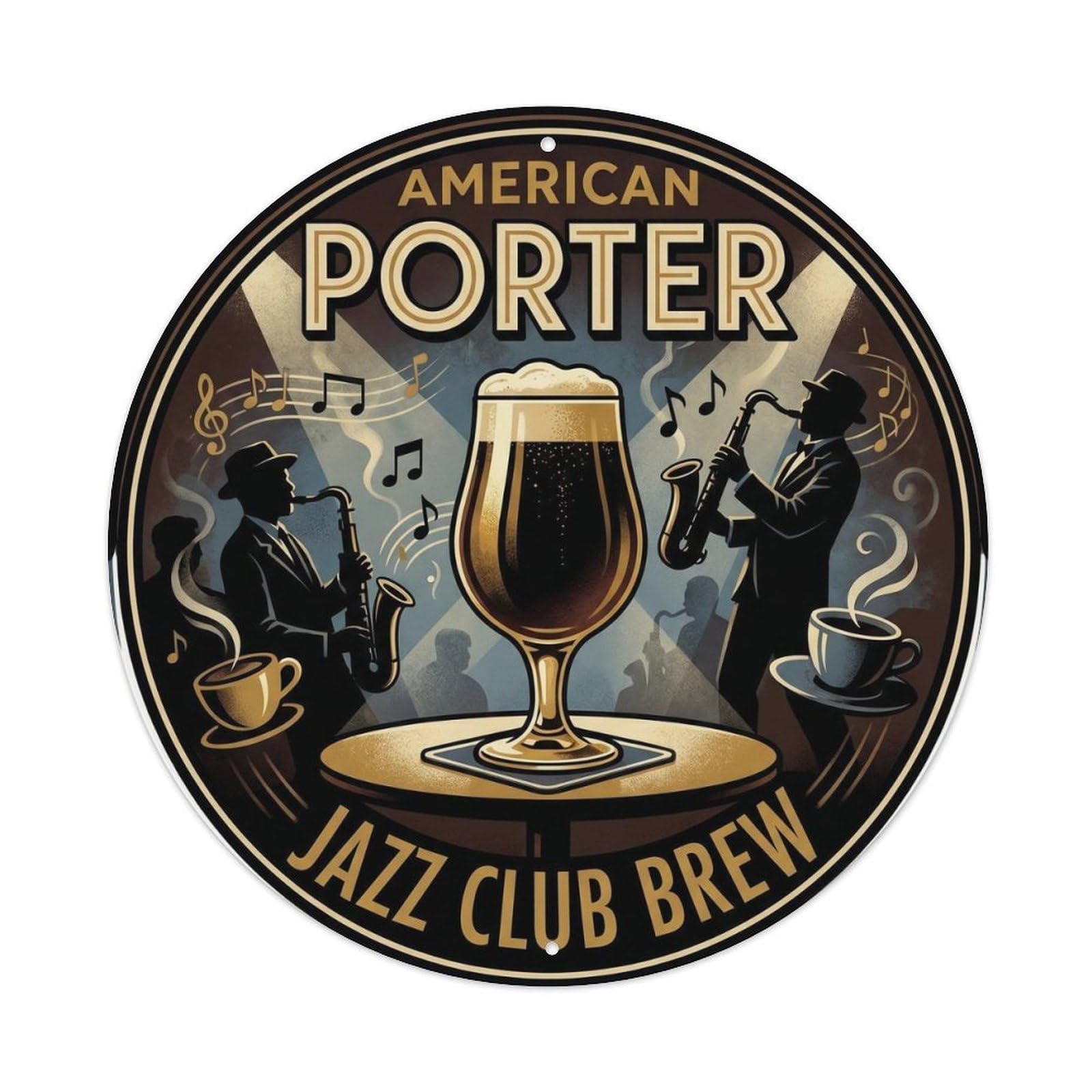 American Porter Vintage Beer Barrel Brew Wild Ferment Metal Tin Sign