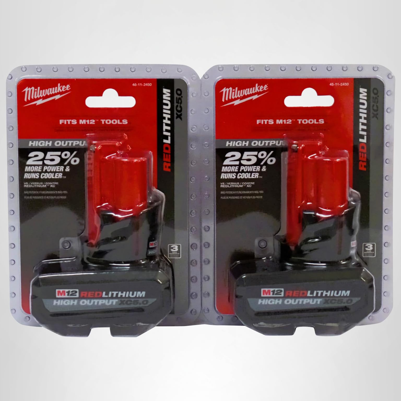 Amazon.com: Milwaukee 48-11-2450 12V Lithium-Ion High Output 5Ah 