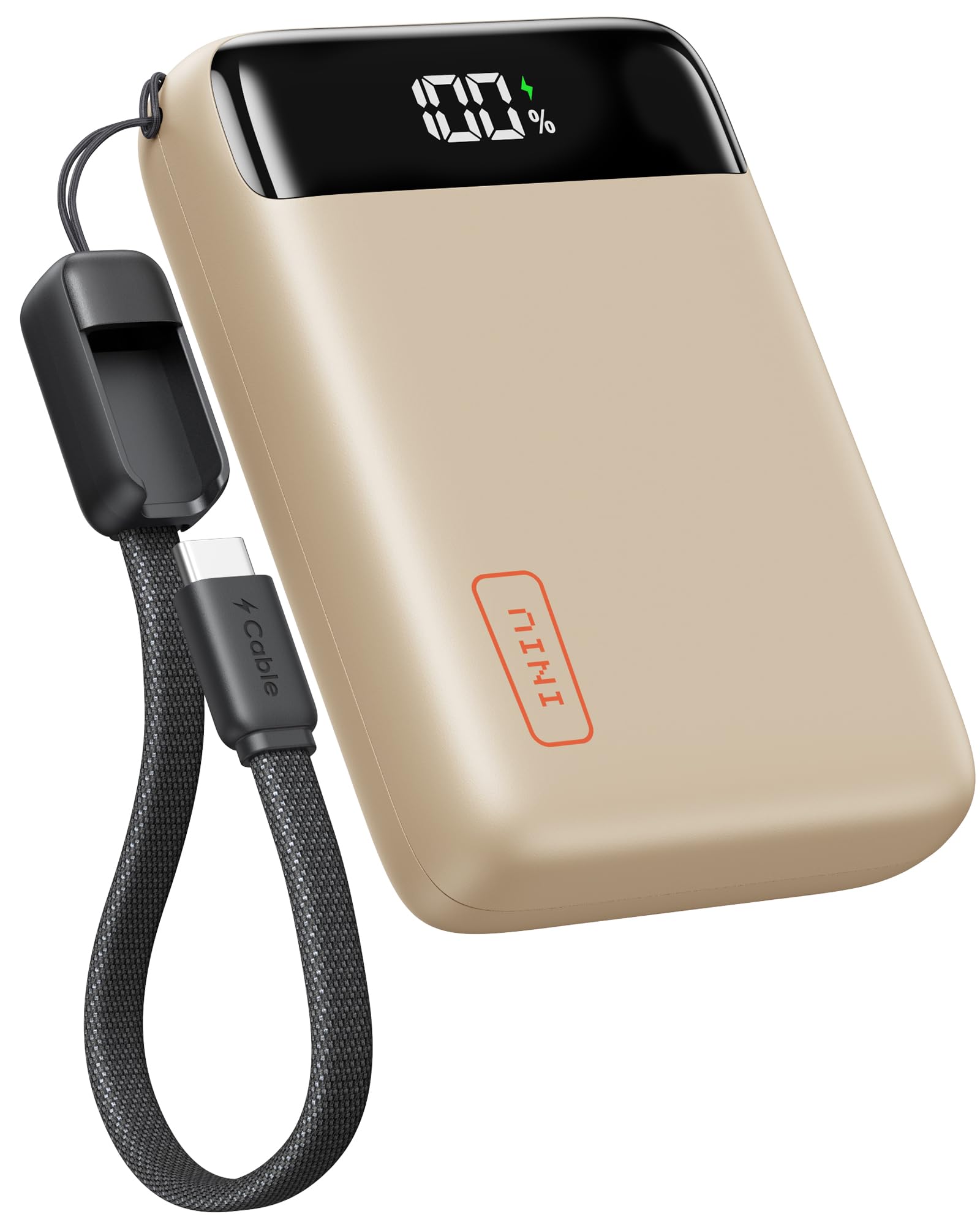 INIU Power Bank, Ultra Klein 20000mAh 22.5W Schnellladefunktion Power Bank iPhone, Mini Externe Handyakkus, Flugtauglich, Reise-Essential, Klein Aber Stark für iPhone 17 16, Samsung S25, iPad, Beige