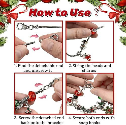 Miniatura 6 de Calendario de Adviento 2025 para niñas y niños, kit de fabricación de pulseras con dijes de joyería, calendario de Adviento de cuenta regresiva de