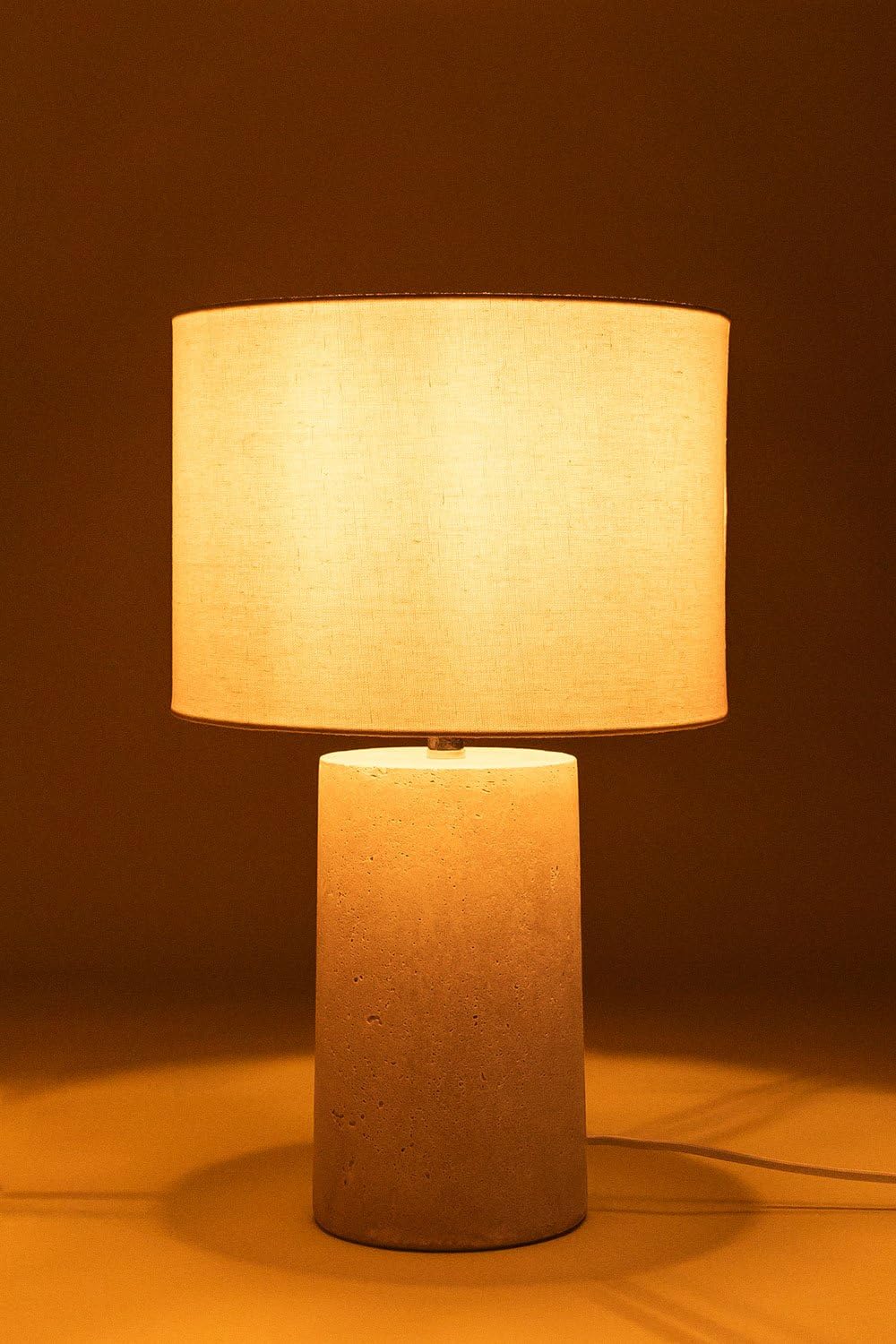 SKLUM Lampe de Table Dianta en Lin et Fibre de Verre