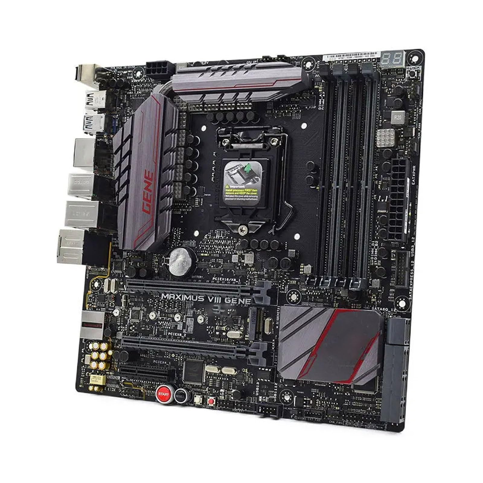 Carte Mere Fit for ASUS ROG Maximus VIII Gene Carte mère, Z170 LGA 1151 DDR4 64 go Prise en Charge i3-7300 i5-7600 i5-6400 i3-6300 CPU M.2 USB3.1 MICR