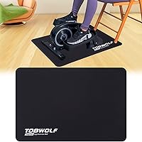 TOBWOLF Double-Sided Non-Slip Mat for Ellipse Leg Exerciser & Under Desk Ellipticals - Stability, Floor Protection, 23.6x17in