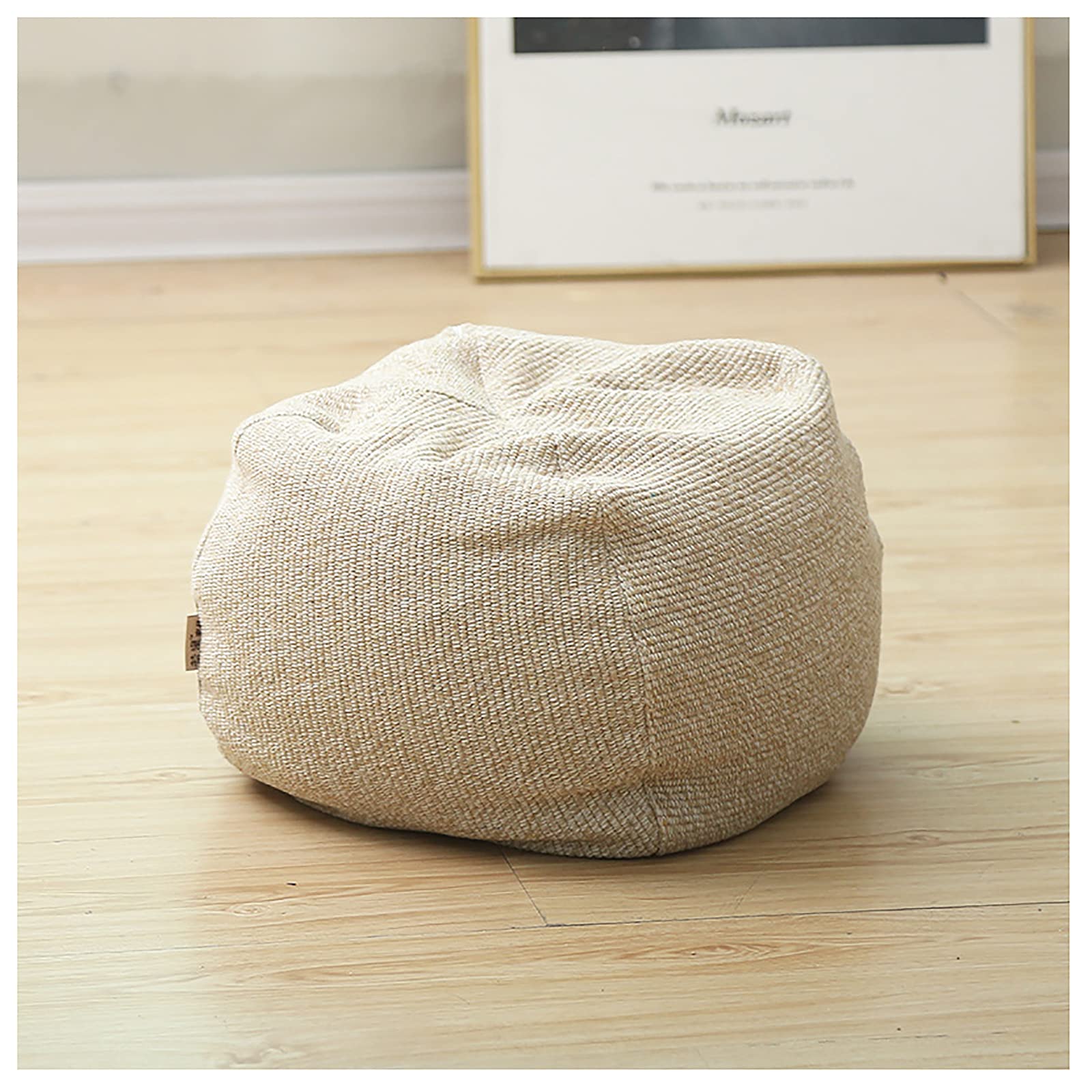 Pouf tapis décoratif en lin de style traditionnel haut de gamme