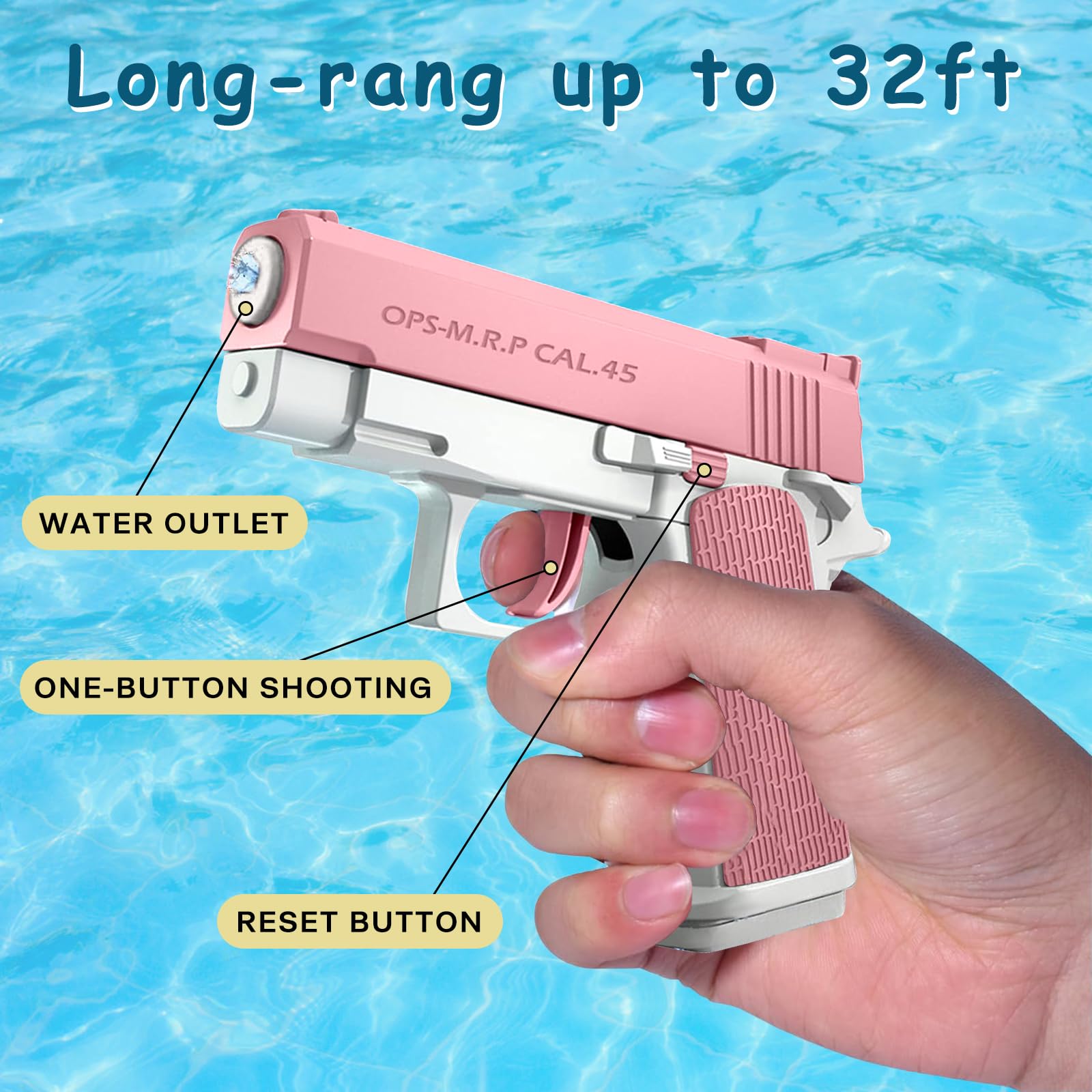 Pistola de Agua 2 Piezas Pistolas Agua Niños Alcance 10 Metros para Piscinas, Playas y Jardines Verano al Aire Libre Juegos de Agua (Naranja Rosa Pistola de Agua 2 Piezas Pistolas Agua Niños Alcance 10 Metros para Piscinas, Playas y Jardines Verano al Aire Libre Juegos de Agua (Naranja Rosa