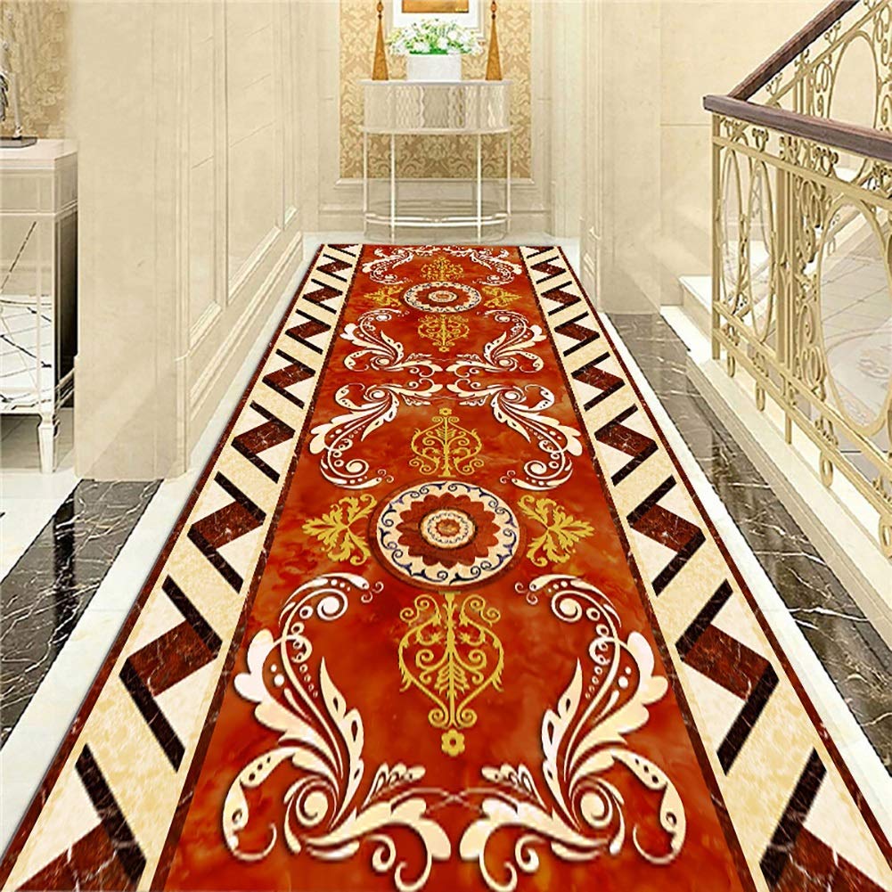 ZXL Współczesny dywanik do przedpokoju, dywaniki do salonu kuchni biura, antypoślizgowy, 60 cm/80 cm/100 cm szerokości (rozmiar: 80 x 600 cm)