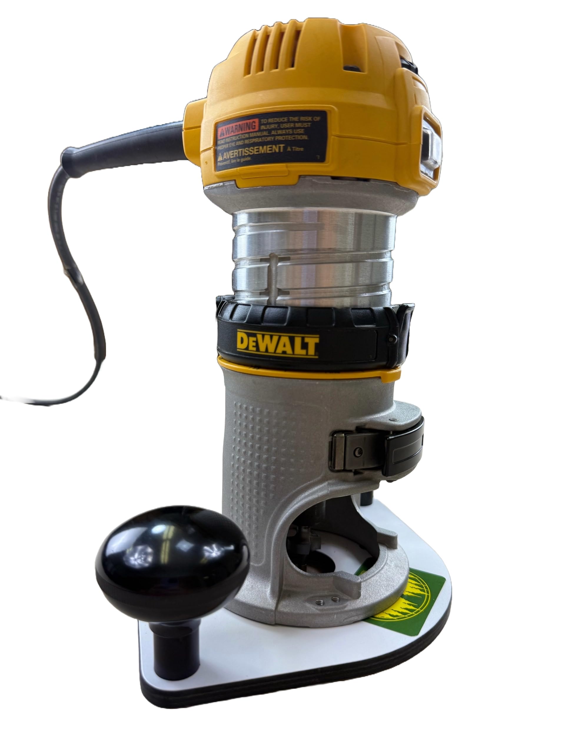 Woodhaven 8351 Trim/Compact/Palm Router Baseplate w/ 2" Bit Hole for DeWalt or PC450 Router Durable Solid White Phenolic w/Hardware Made in the USA