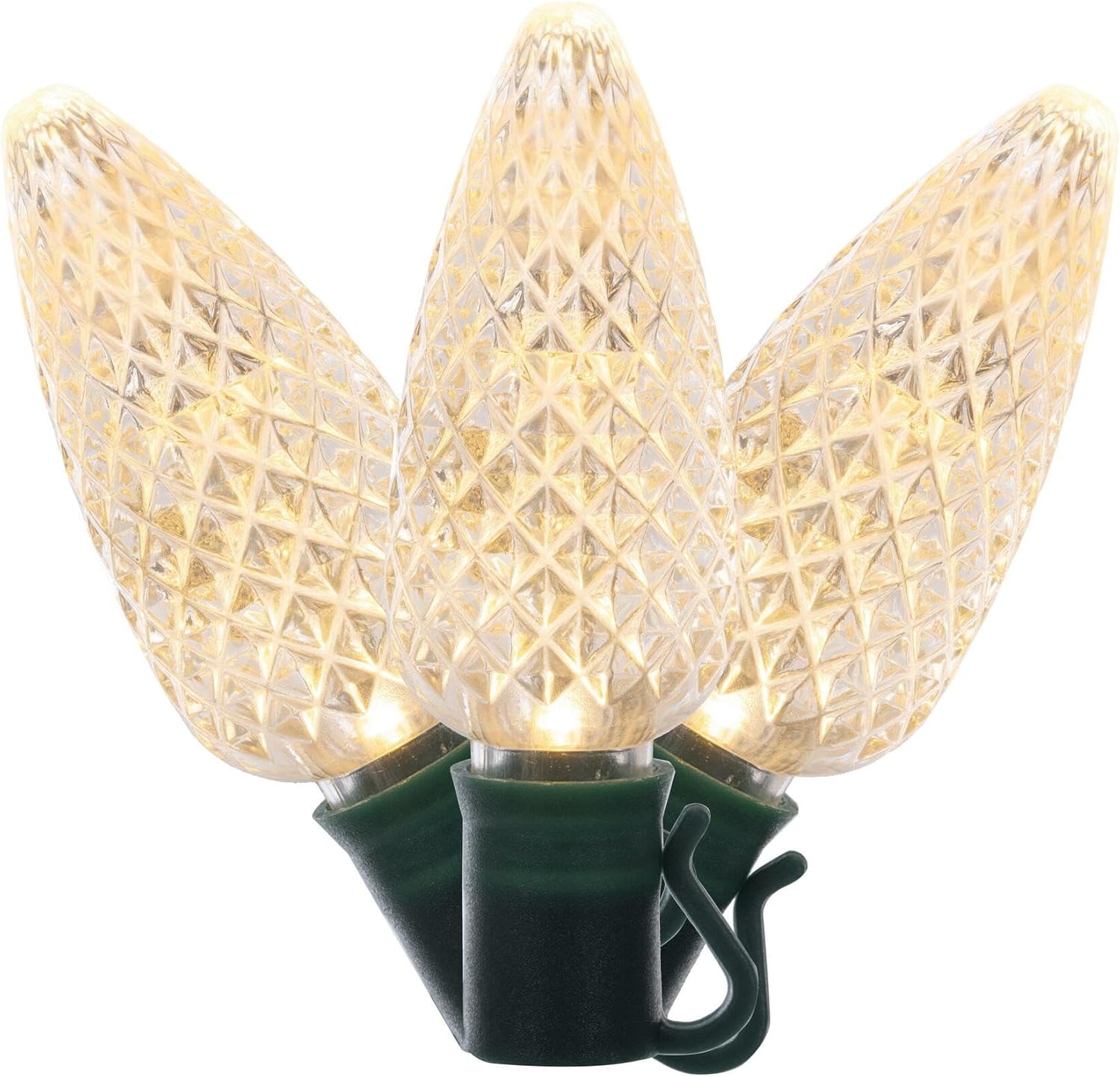 Vickerman 25 Light Warm White C9 LED Light Set on Green Wire Vickerman 25 Light Warm White C9 LED Light Set on Green Wire