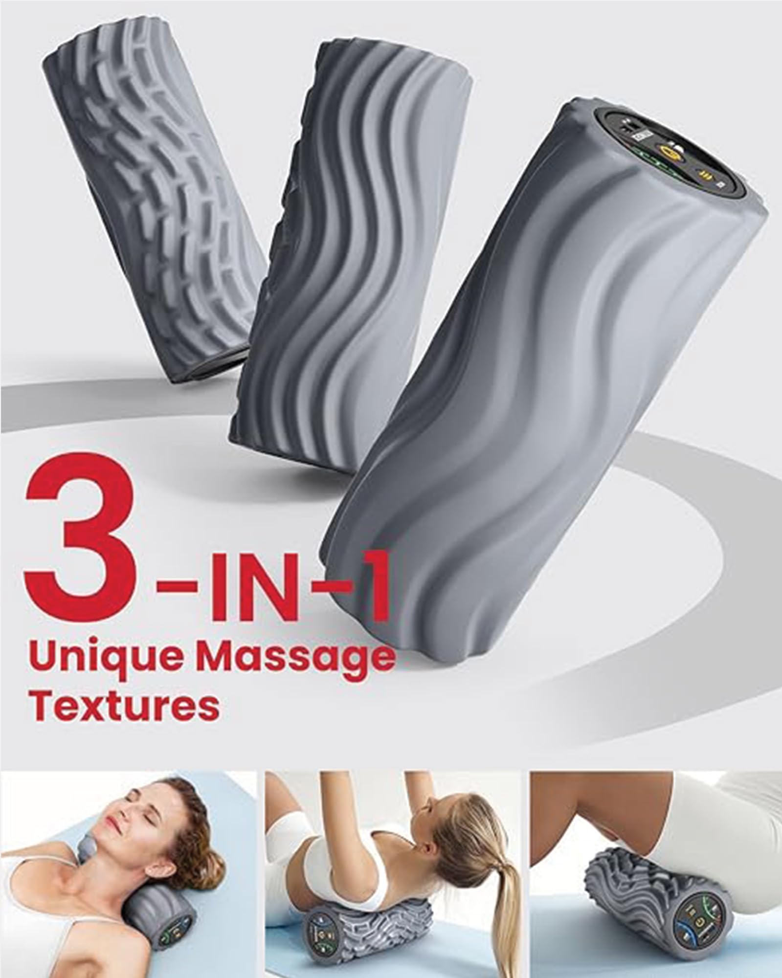 Rullo vibrante professionale athlete upgrade® - massaggio muscolare - professional vibranting foam roller