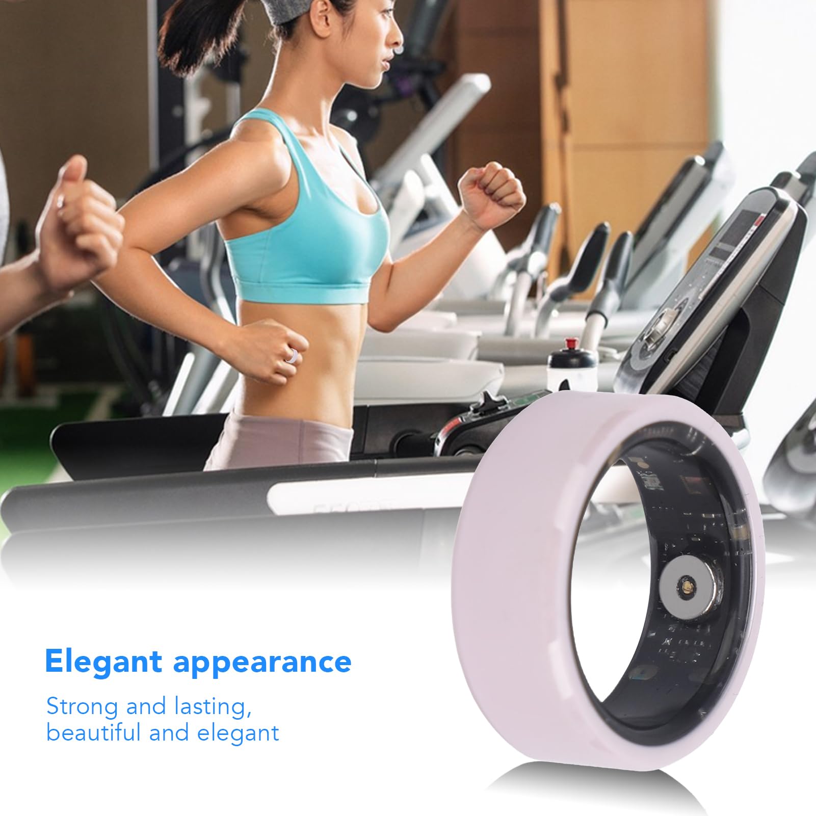 Garsent Fitness Smart Ring, Anillo Inteligente de Salud Rastreador de Ejercicios, Anillo Inteligente para Dormir, Podómetro, Monitor de Temperatura Corporal, Anillo