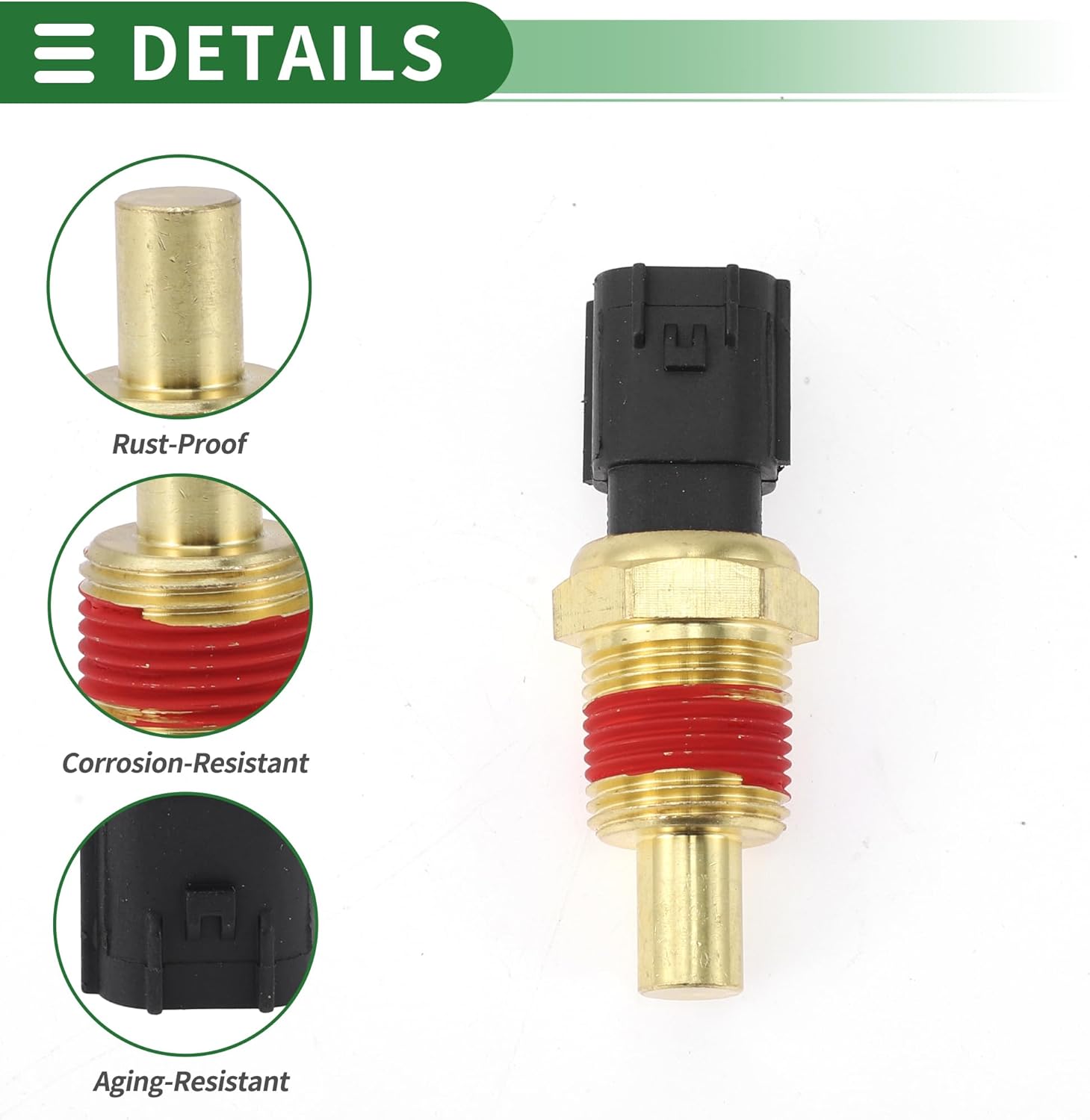 Motoforti Engine Coolant Temperature Sensor No.5269870AB Water Temperature Sensor for Chrysler PT Cruiser 2010 1 Pc