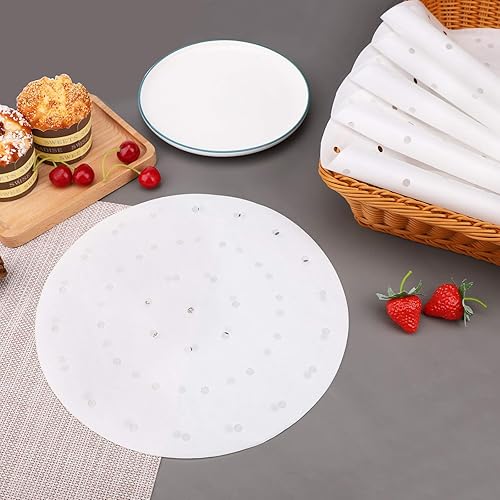 Miniatura 4 de Beasea Papel pergamino para freidora de aire de 11 pulgadas, 200 forros de papel desechables para freidora de aire blanco, papel de filtro, papel