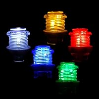 Vista 6 de SJJX Arcade 2 Player Game Controller Stick DIY Kit LED Buttons with Logo MX Microswitch 8 Way Joystick USB Encoder Cable for PC MAME Raspberry Pi