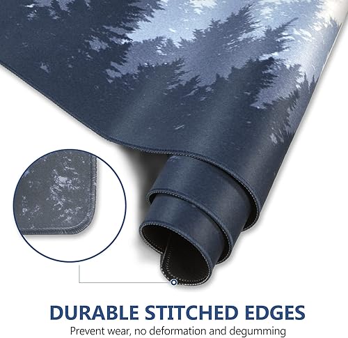 Miniatura 3 de AIMSA Alfombrilla de escritorio extendida para videojuegos, alfombrilla de mouse grande con bordes cosidos (35 x 15.7 pulgadas), alfombrilla para