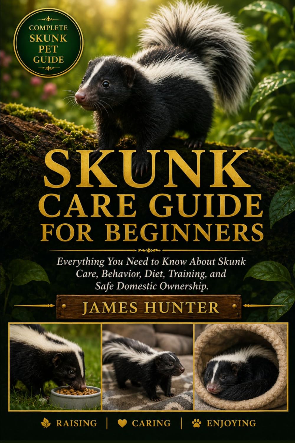 SKUNK CARE GUIDE FOR BEGINNERS: Everything You Need to Know About Skunk Care, Behavior, Diet, Training, and Safe Domestic Ownership.