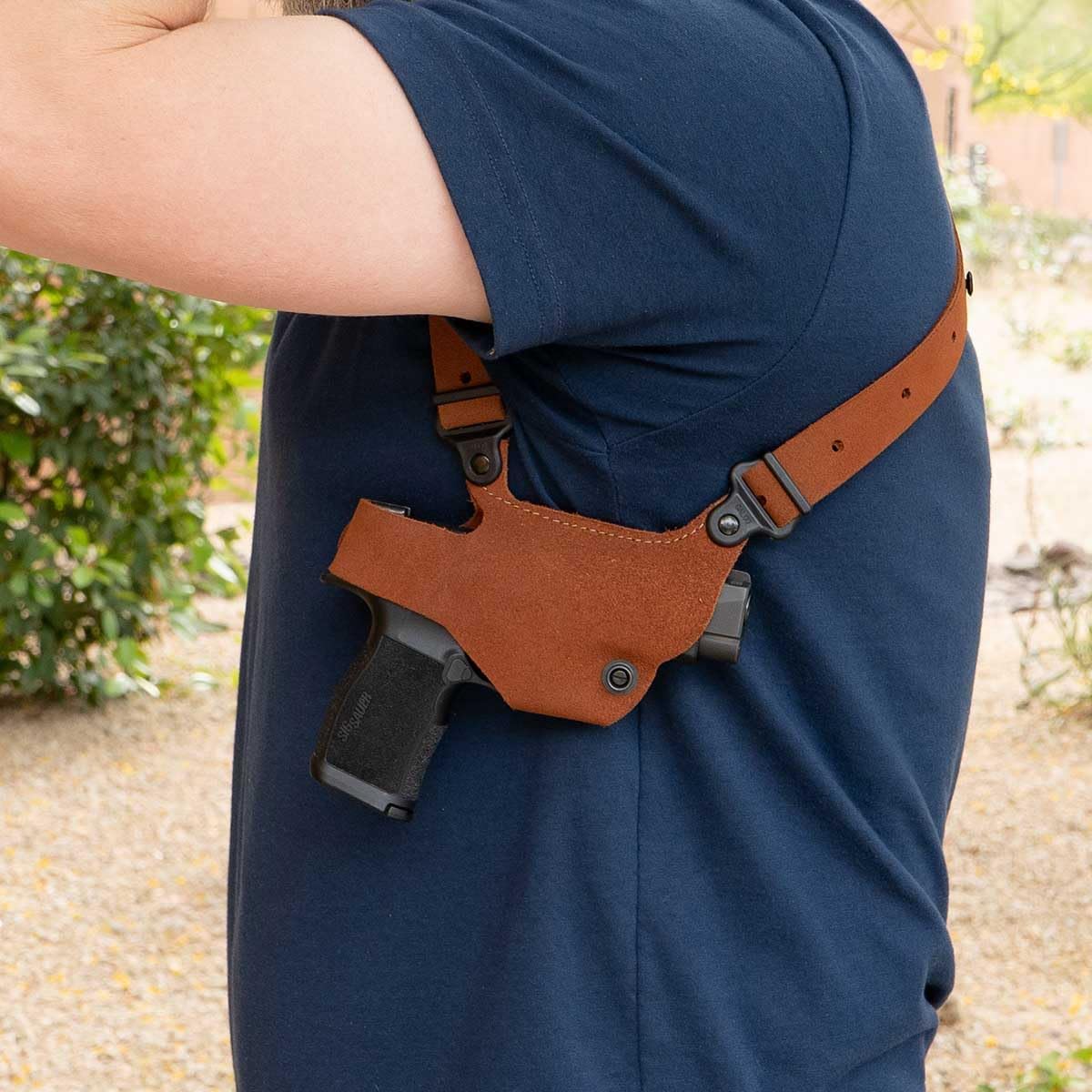 Galco Holsters Classic Lite 2.0 Shoulder System - Premium Center Cut Steerhide, Natural, Right Shooting Hand