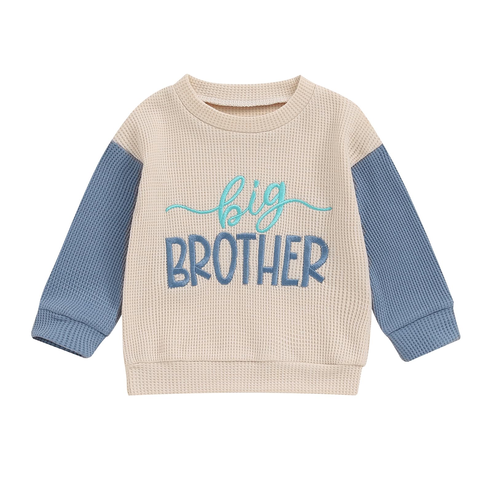 Mesalynch Big Little Brother Sister Matching Jumper Kid Toddler Girl Boy Embroidered Letter Sweatshirt Newborn Baby Girls Boys Romper Spring Fall Outfit Clothes