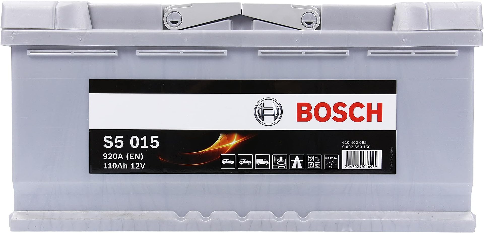 Bosch S5015 - car battery - 110A/h - 920A - lead-acid technology - for vehicles without Start/Stop system