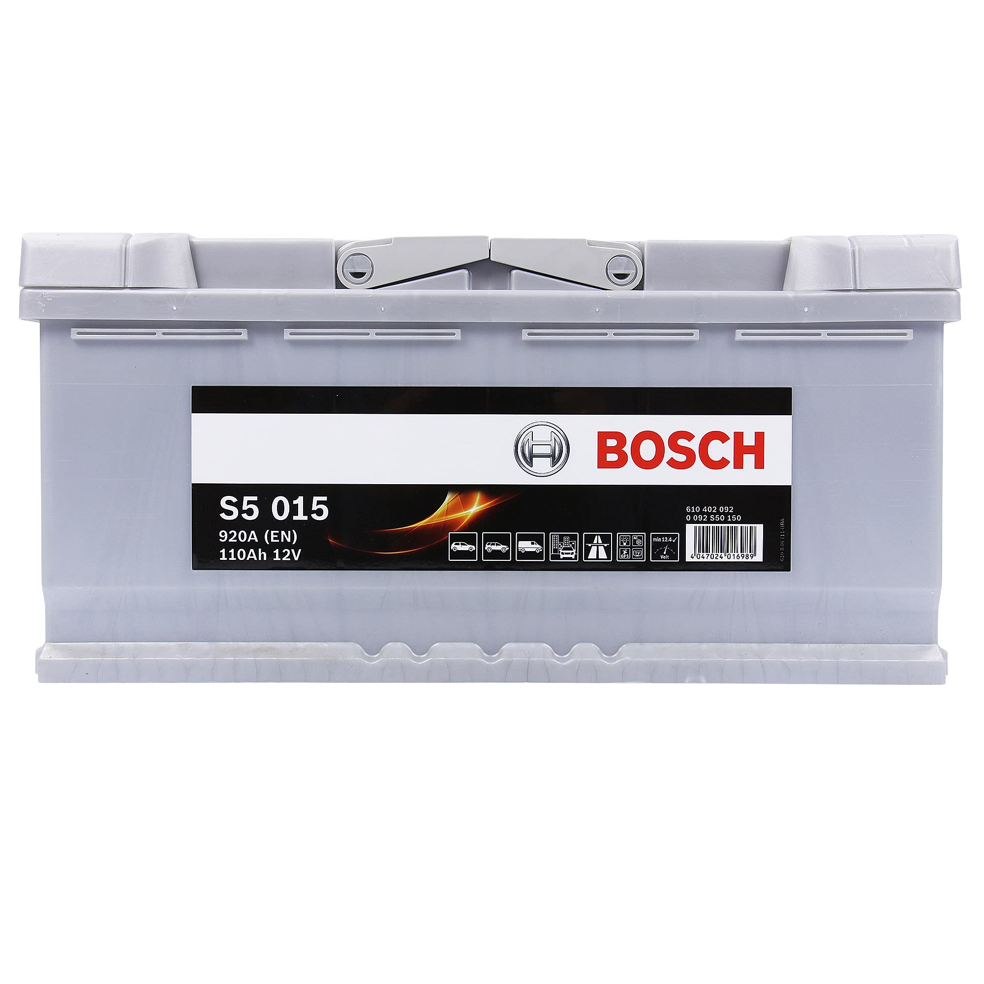 Bosch S5015 - Car Battery - 110A/H - 920A - Lead-Acid Technology - for Vehicles without Start/Stop System