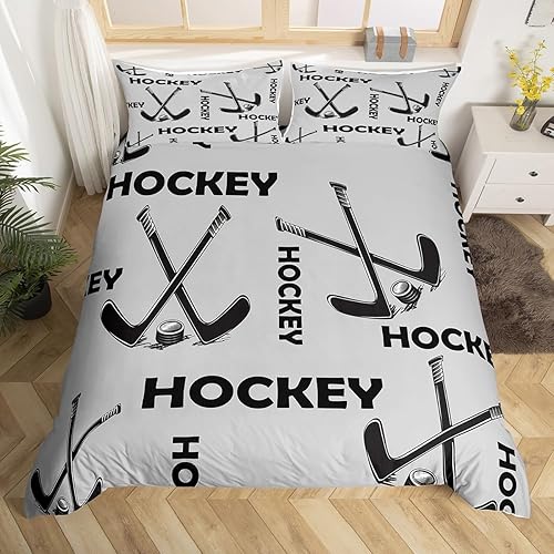 Miniatura 11 de Funda de edredón de béisbol matrimonial, juego de ropa de cama con temática de juegos de deportes de pelota para niños, funda de edredón de guantes