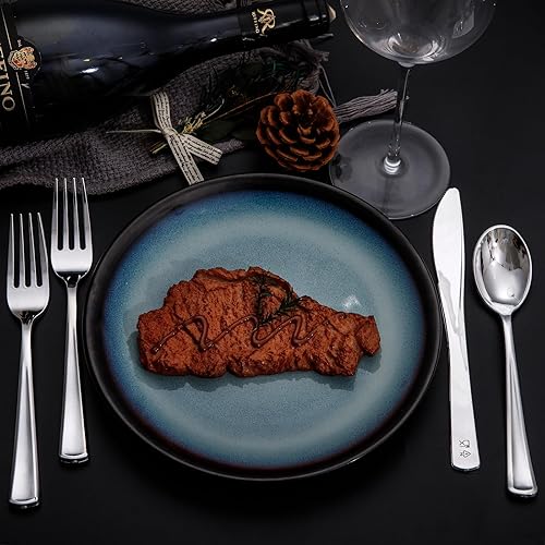 Miniatura 6 de Nervure Juego de 300 cubiertos de plástico plateado  Cubiertos desechables resistentes que incluyen 150 tenedores, 75 cuchillos, 75 cucharas,