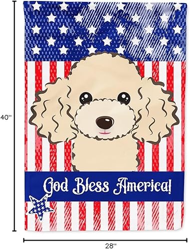 Vista 320 de Caroline's Treasures BB2171GF American Flag and Border Collie Garden Flag Mailbox Flag Decorative Yard Flag Banner Outside Patio Artwork Yard Flower