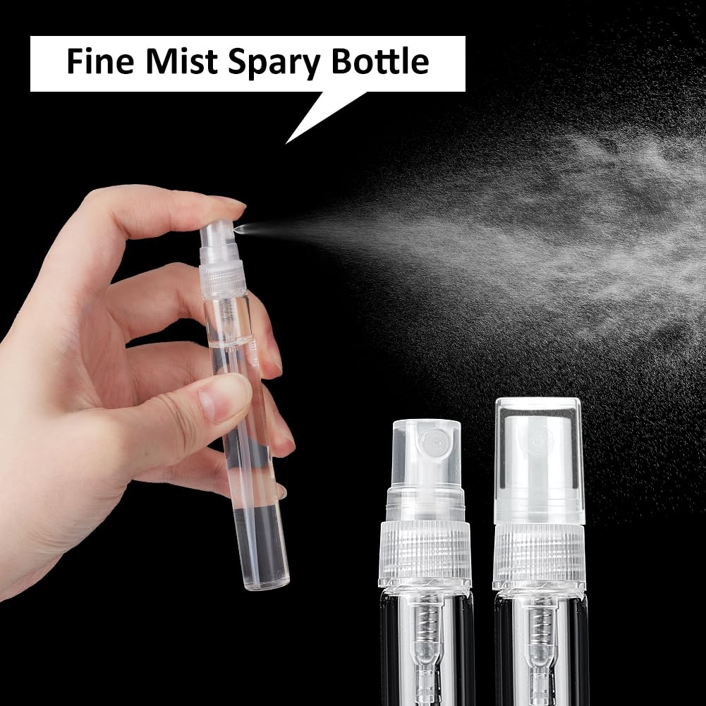 nbeads 200 Pcs 10 ml Flacon Vaporisateur de Parfum, Vaporisateur de Voyage Rechargeable avec 20 entonnoir et Flacon de Parfum en Verre Étanche pour la Salle de Sport les Activités de Plein Air