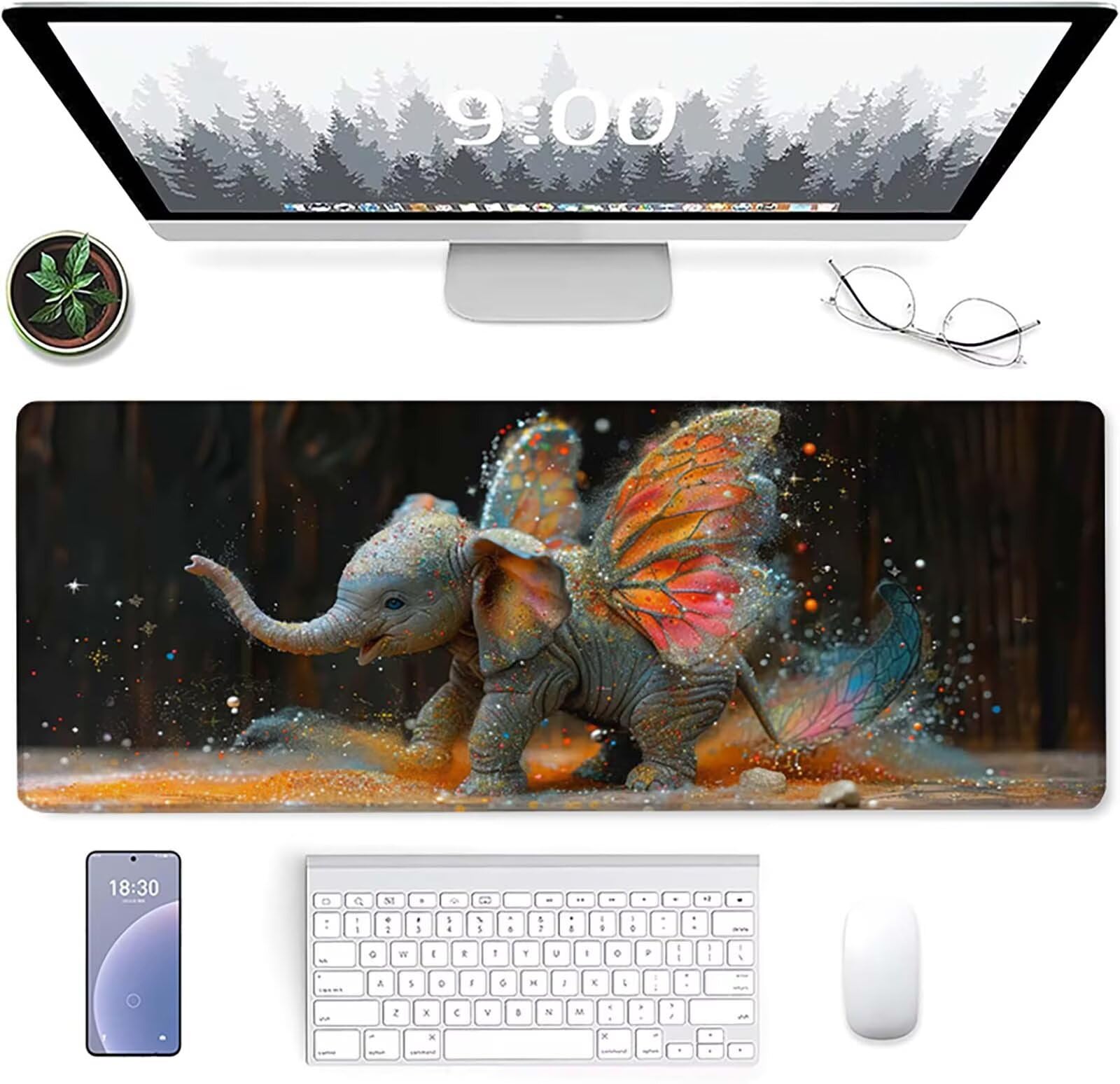 Podkładka pod mysz XXL 1600x800x3mm, zielona podkładka pod mysz do gier z antypoślizgową gumową powierzchnią, poprawia precyzję i szybkość, komputer dla gracza i akcesoria biurowe, prezent dla
