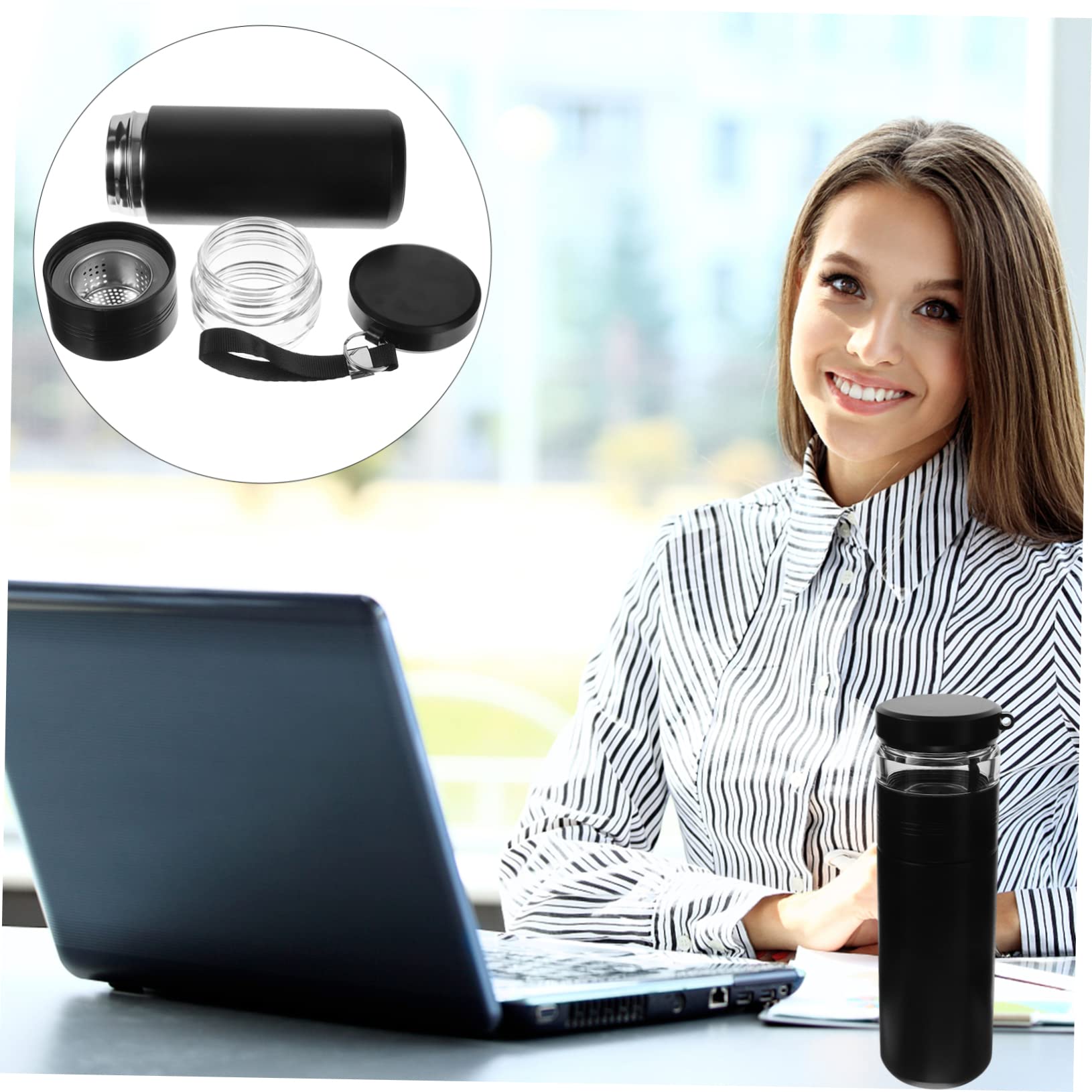 Cabilock Stainless Steel Insulated Cup Tea Separation Brewing Cup Portable Heat Retention