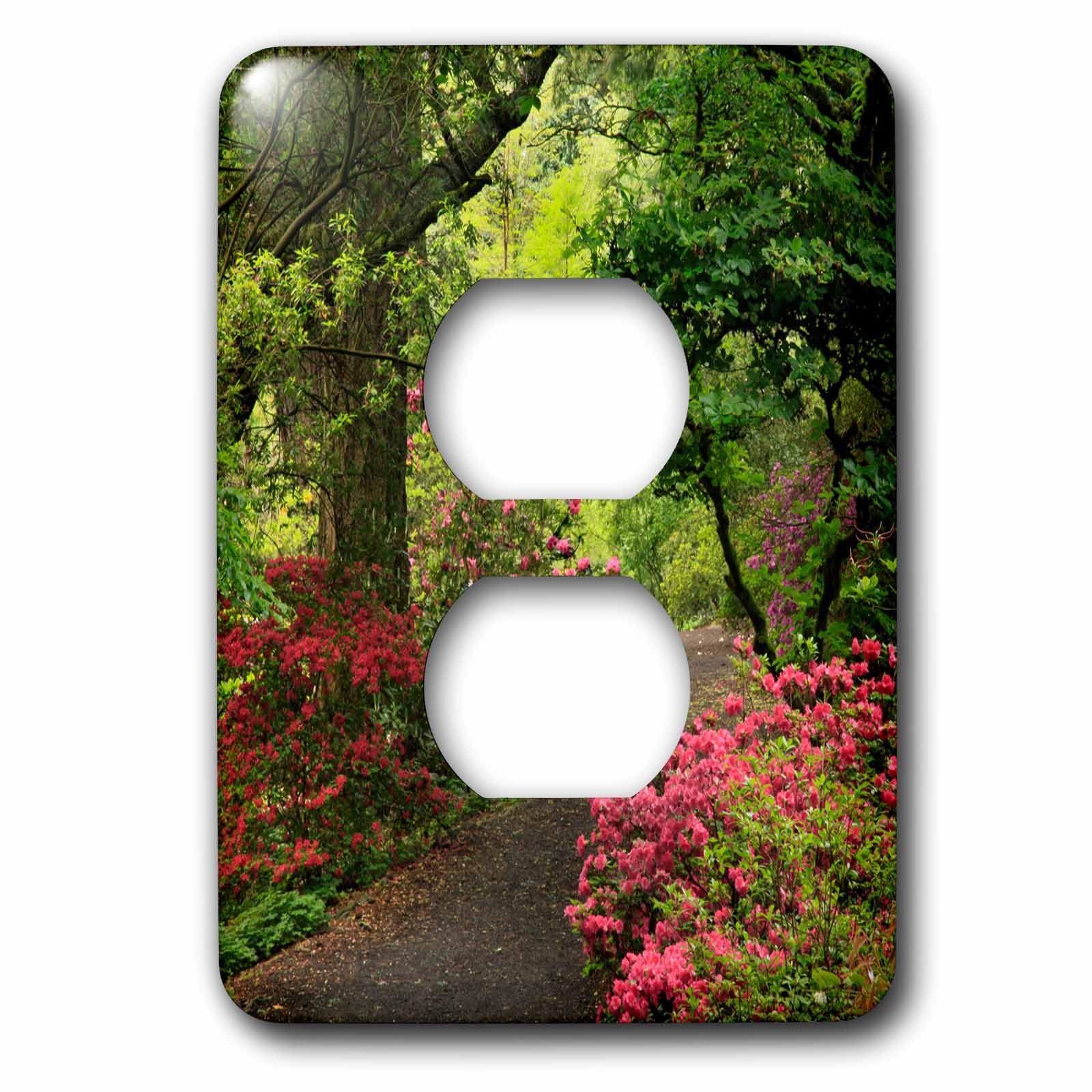 Bouchon de prise de courant mixte USA Oregon Portland Path Through a Garden 3dRose lsp_279308_6