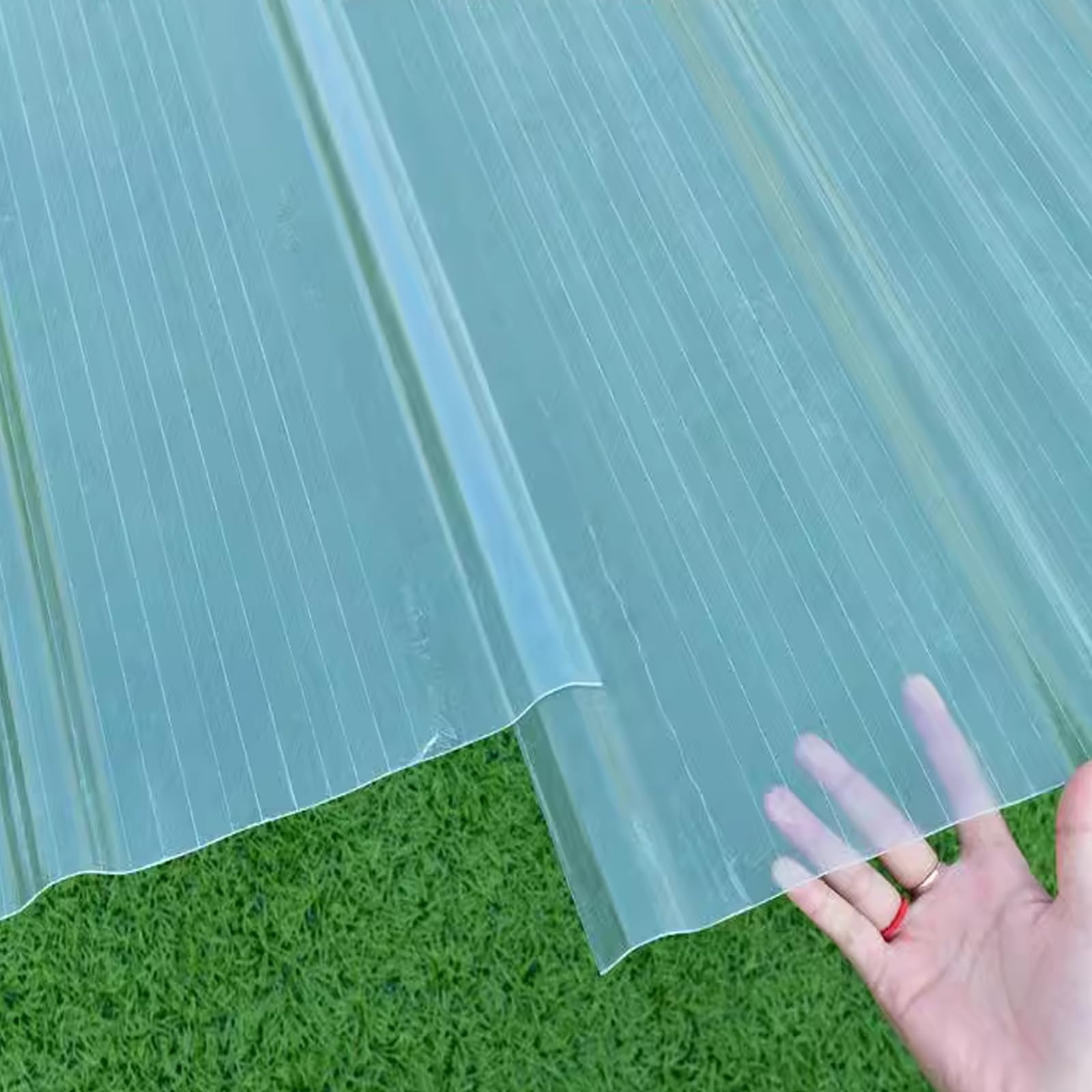 Pannelli da Tetto Trasparente,Pannelli Coibentati Ondulata Muta,Pannelli per Illuminazione Diurna in Fibra di Vetro Termoisolante,Lastra di Copertura Sostitutivo,per Serra (0.9x1.4m/35x55in,3 pcs)
