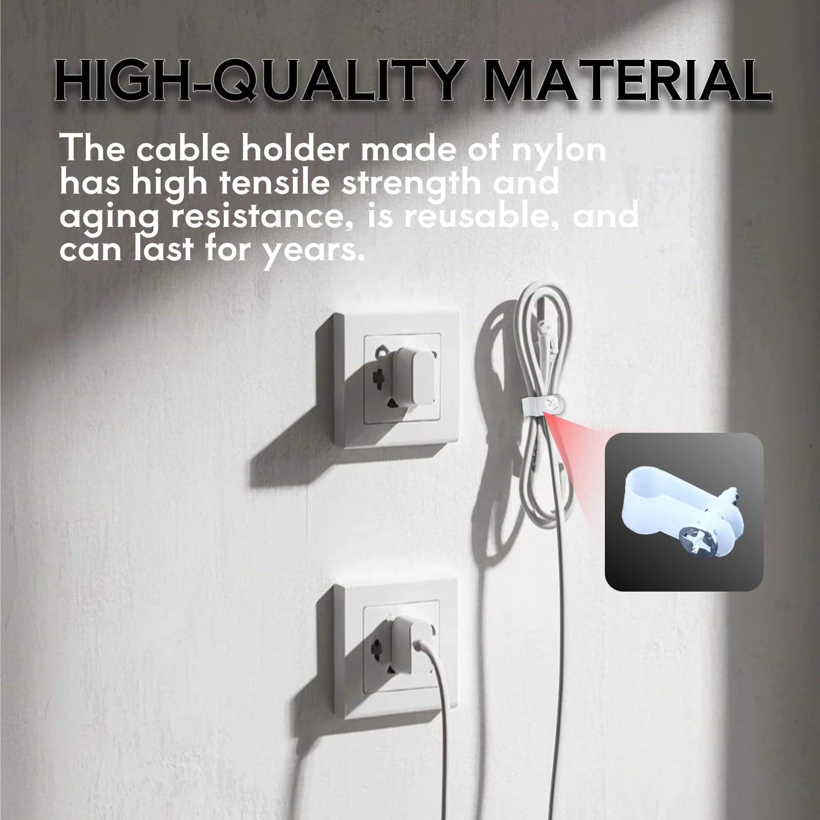 100pcs Fermacavo Tipo R In Nylon Bianco Per Gestione Cavi Elettrici Interni Ed Esterni Con Viti Incluse 6,4 mm Fermacavo Da Muro Riutilizzabile Per Casa Ufficio Garage